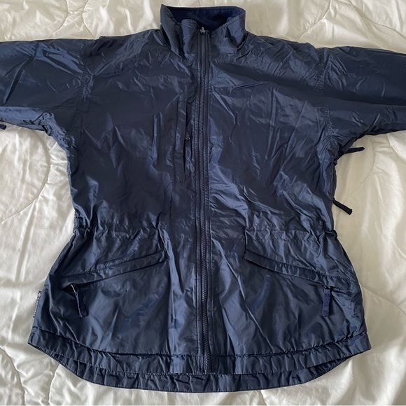 Columbia Sportwear Co Navy Blue dolman half fleece lining full zip jacket - Picture 6 of 17